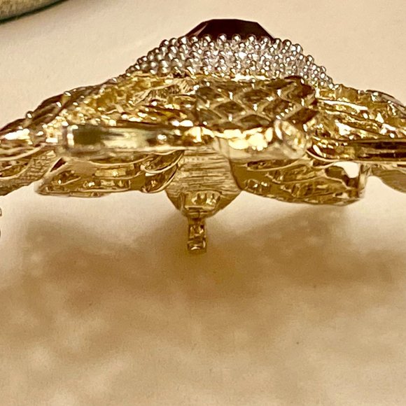 VINTAGE SIGNED CATHE BROOCH/PENDANT AND EARRINGS SET - Picture 7 of 9